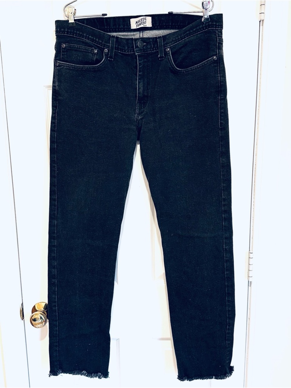 Naked & Famous Denim Weird Guy Fit Ash Black Stretch 36